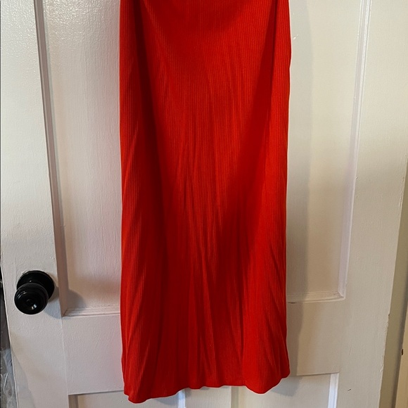 Lspace Libra cutout ribbed midi dress - in color pimento and berry sz m - Picture 7 of 7